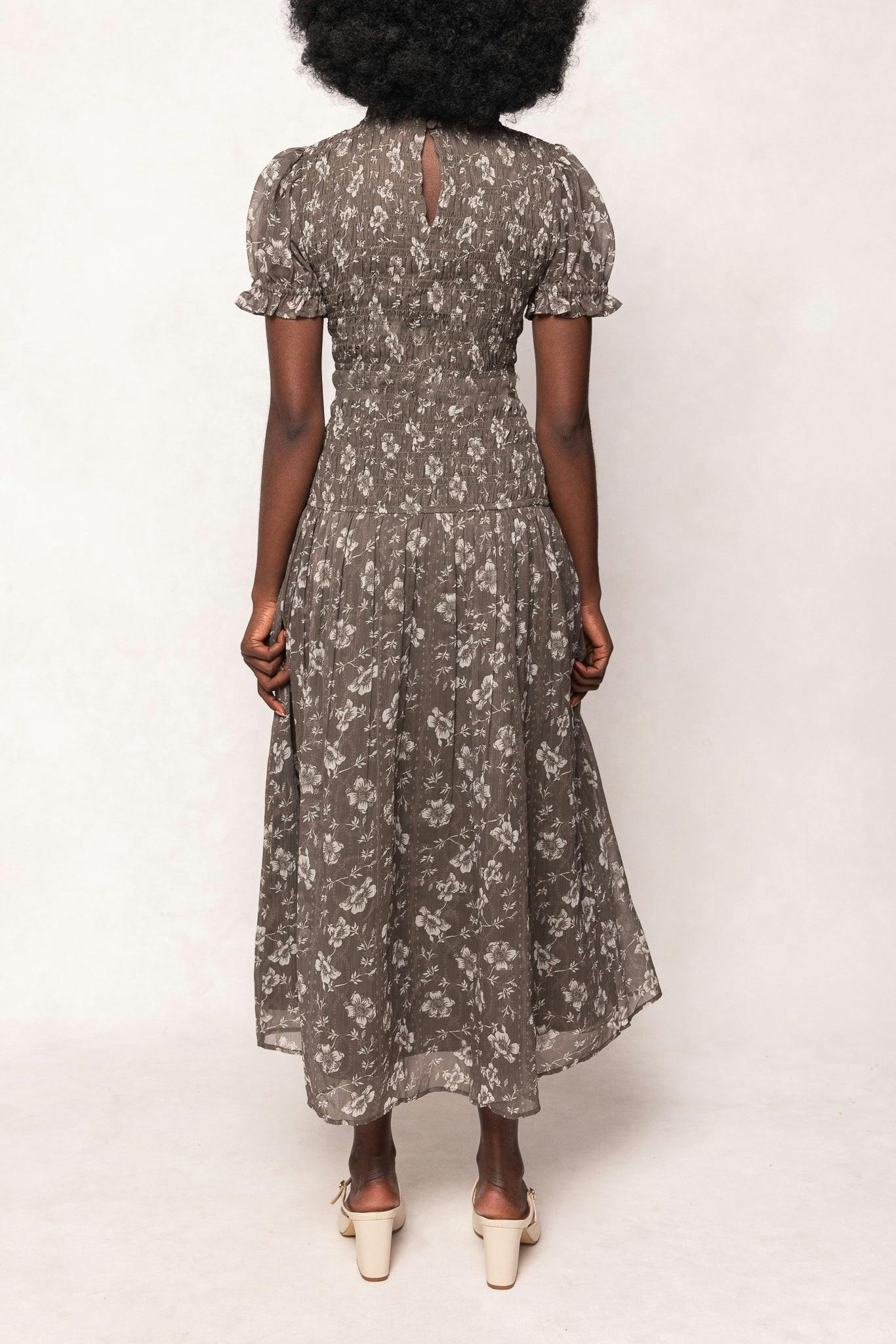 Jennifer Dress in Olive Blossom
