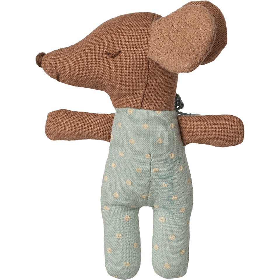 Sleepy wakey baby mouse in matchbox - Blue