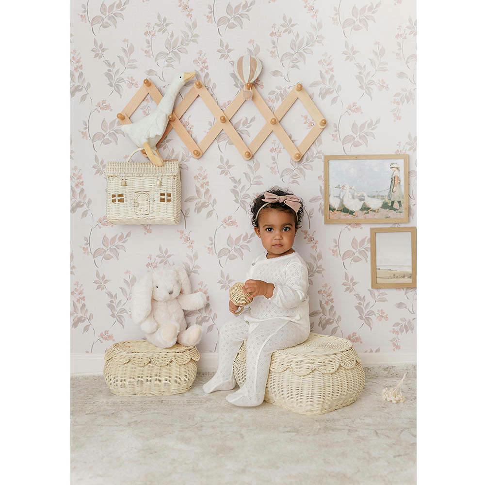 Spray of Cherries Layette Set Ivory