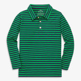 Kids long sleeve polo in stripe