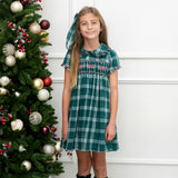Ariella Girl Dress - Green Tartan