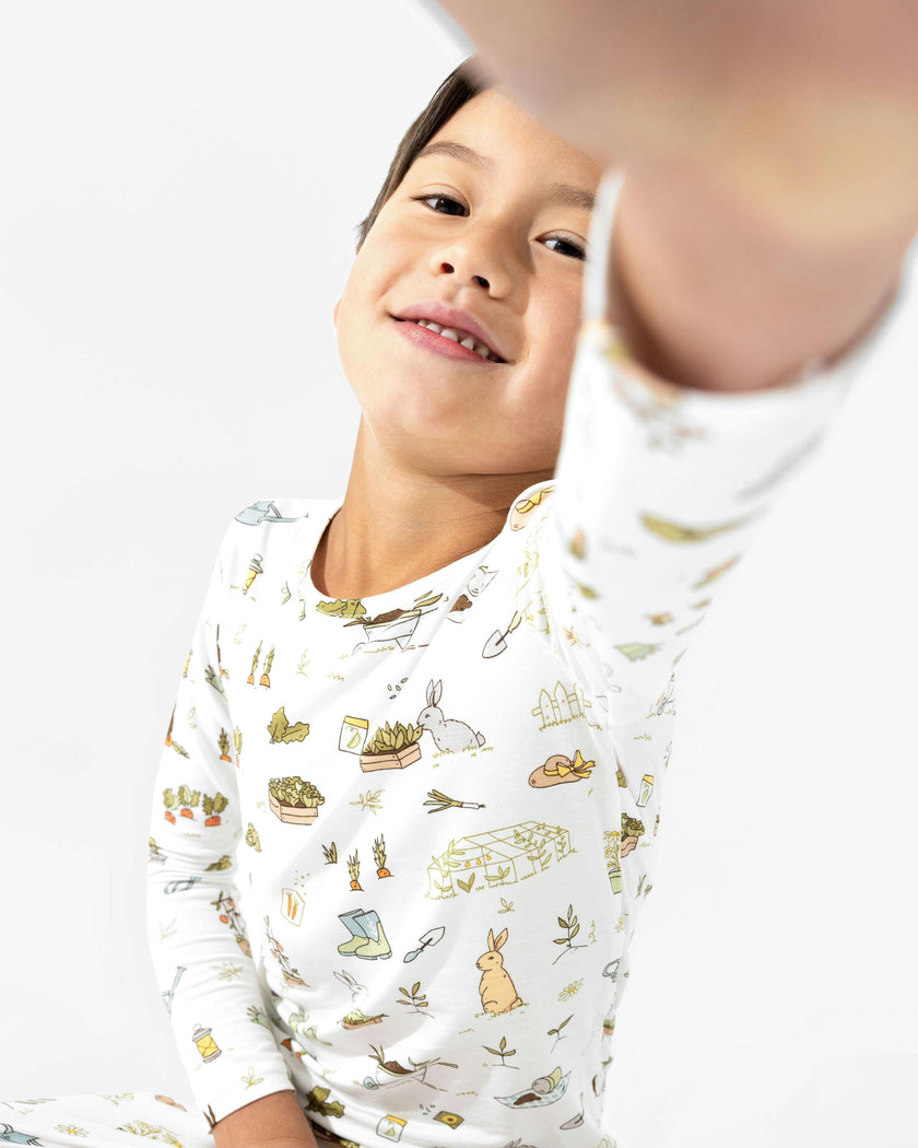 Bunny Garden Bamboo Kids Pajamas
