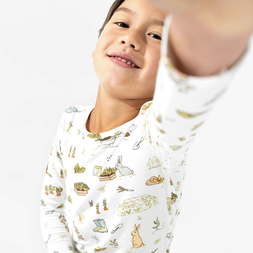 Bunny Garden Bamboo Kids Pajamas