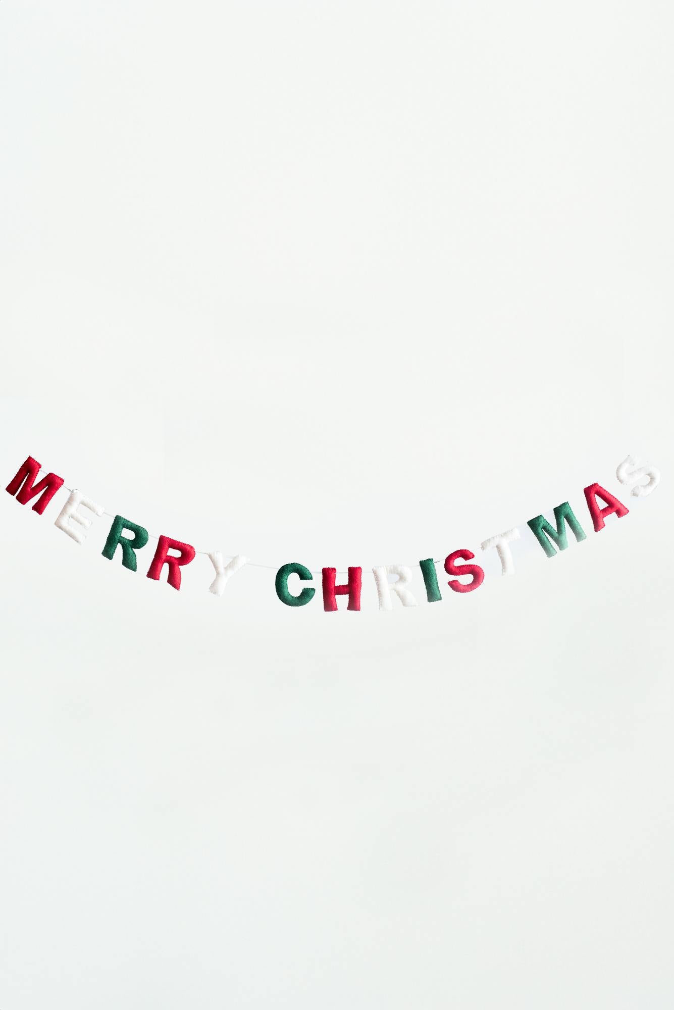 Merry Christmas Banner (Christmas Colors)