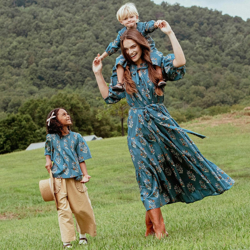 Womens Pintuck Indira Dress - Balsam Dewdrop