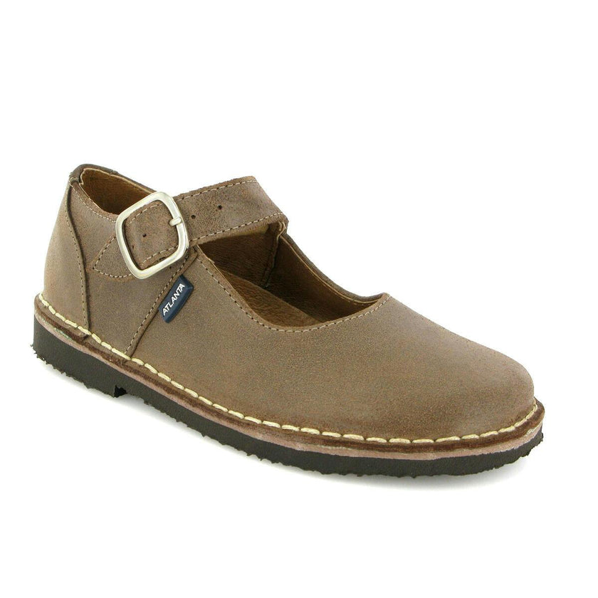 Leather Mary Jane Shoe, Brown