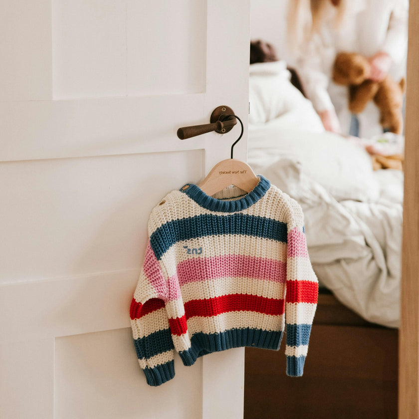 Celosia Baby Jumper Iris Whisper Stripes