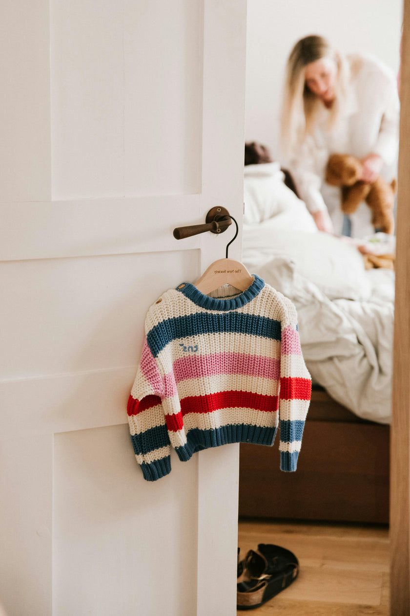 Celosia Baby Jumper Iris Whisper Stripes