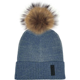 Ribbed Lurex Knit Hat (Snap On Pom Sold Separately)