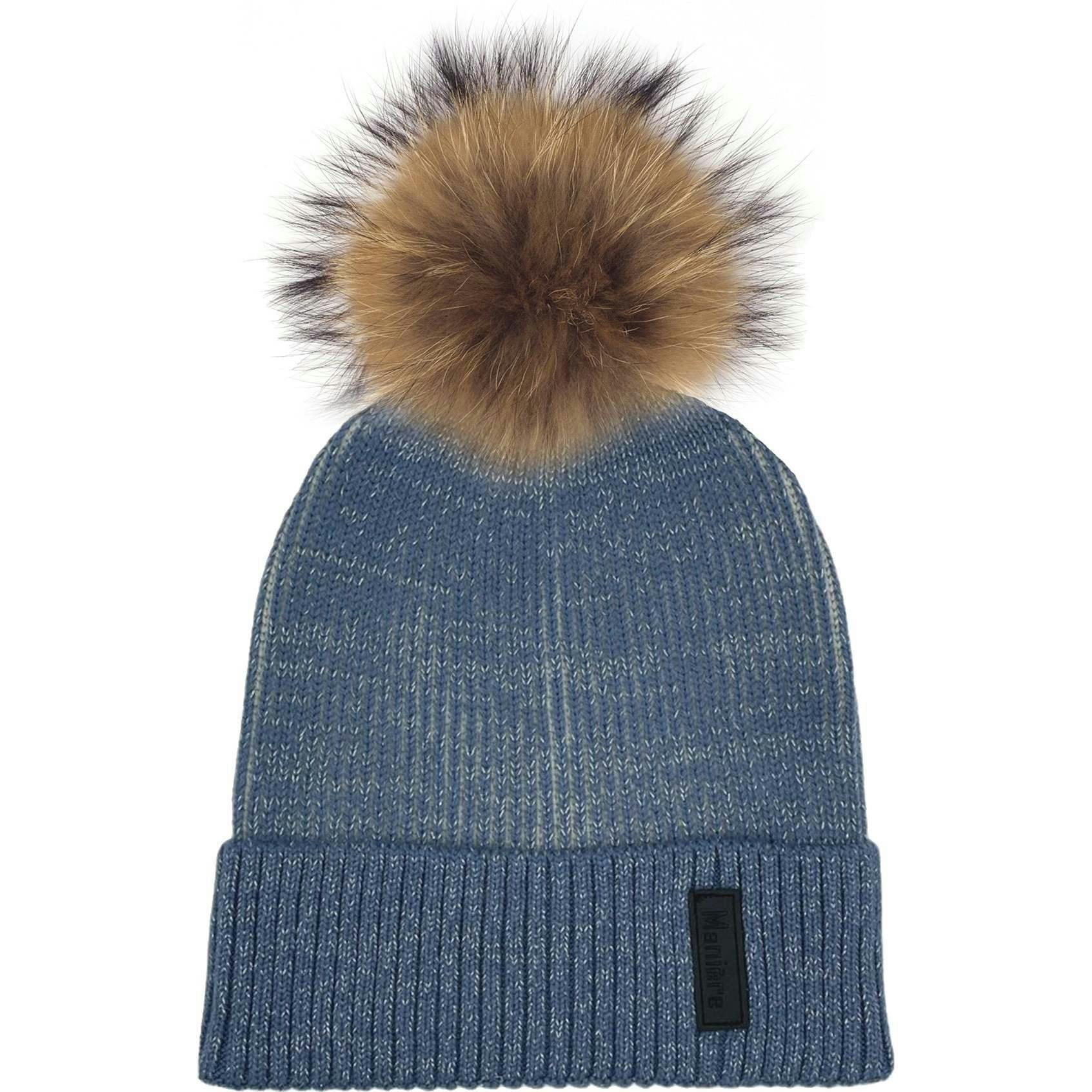 Ribbed Lurex Knit Hat (Snap On Pom Sold Separately)