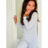 Cloud Grey Bamboo Kids Pajamas