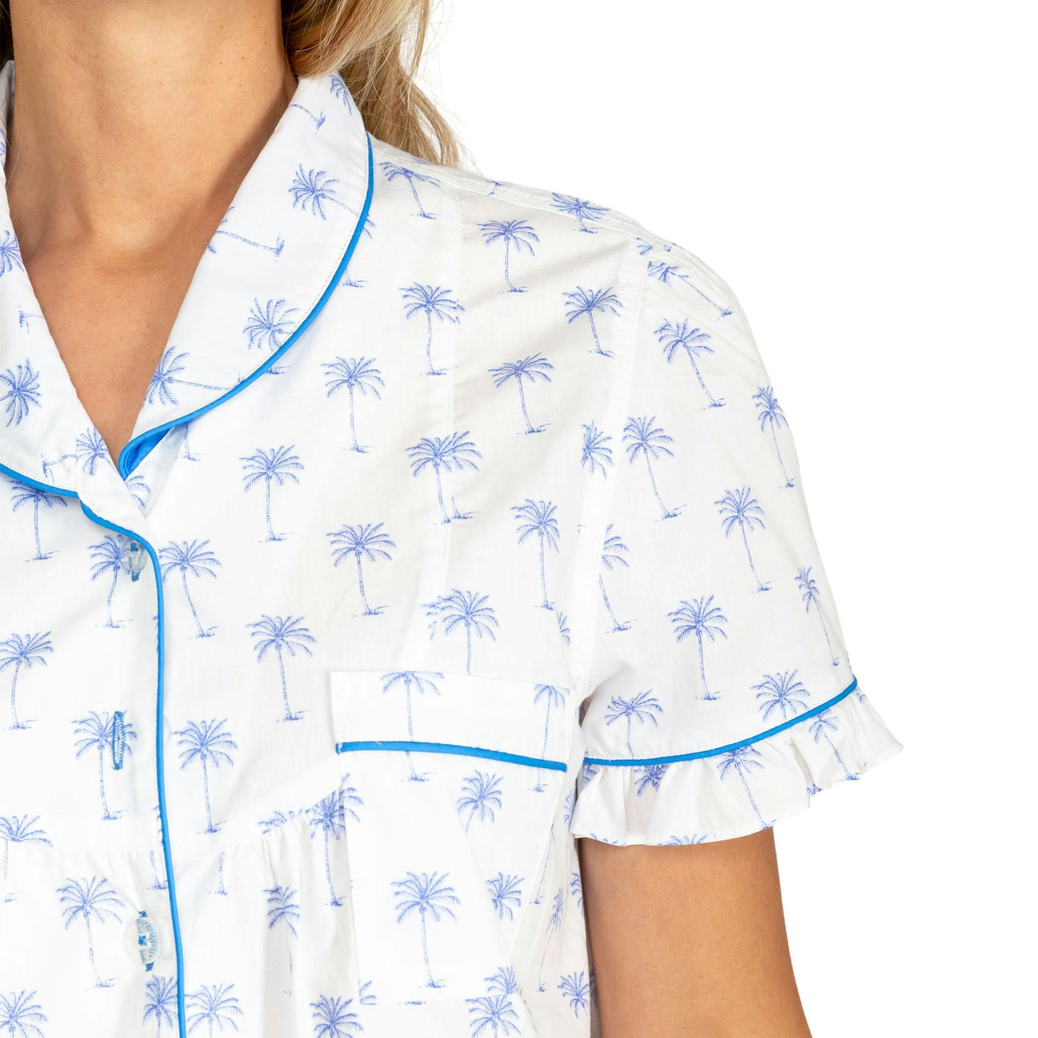 Women's Palm Tree Shirt & Boxer Short Set