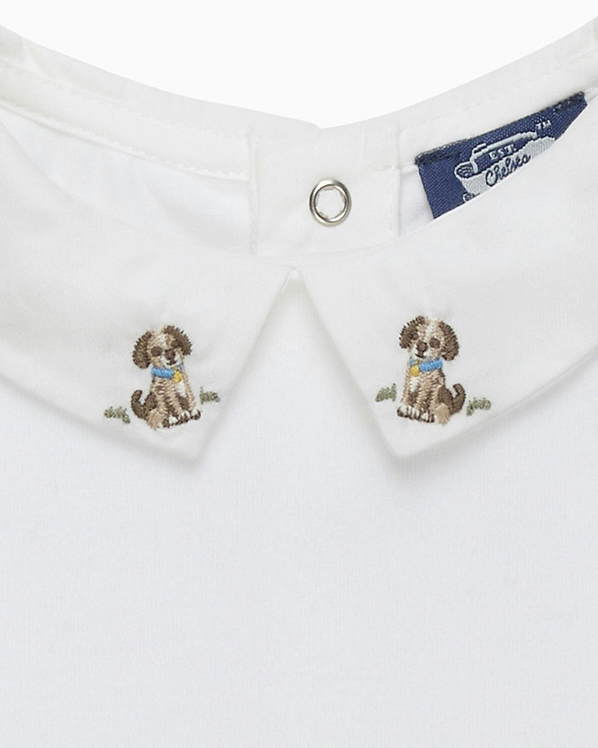 Baby Monty Long Sleeved Bodysuit in Puppy