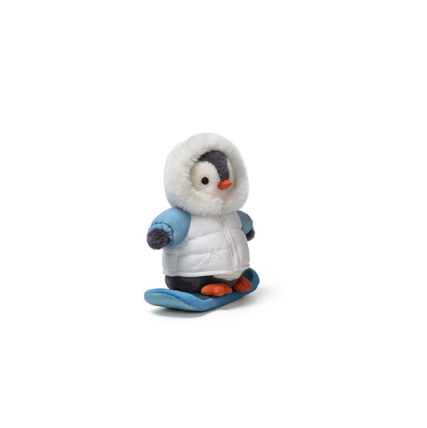McHugs Snowboarder Glacier Penguin Weighted Plush 25cm