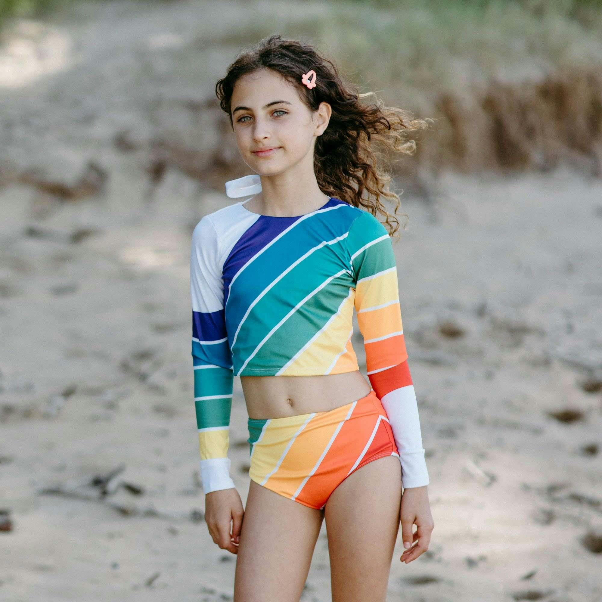 Forever Summer Rainbow One Piece Long Sleeve