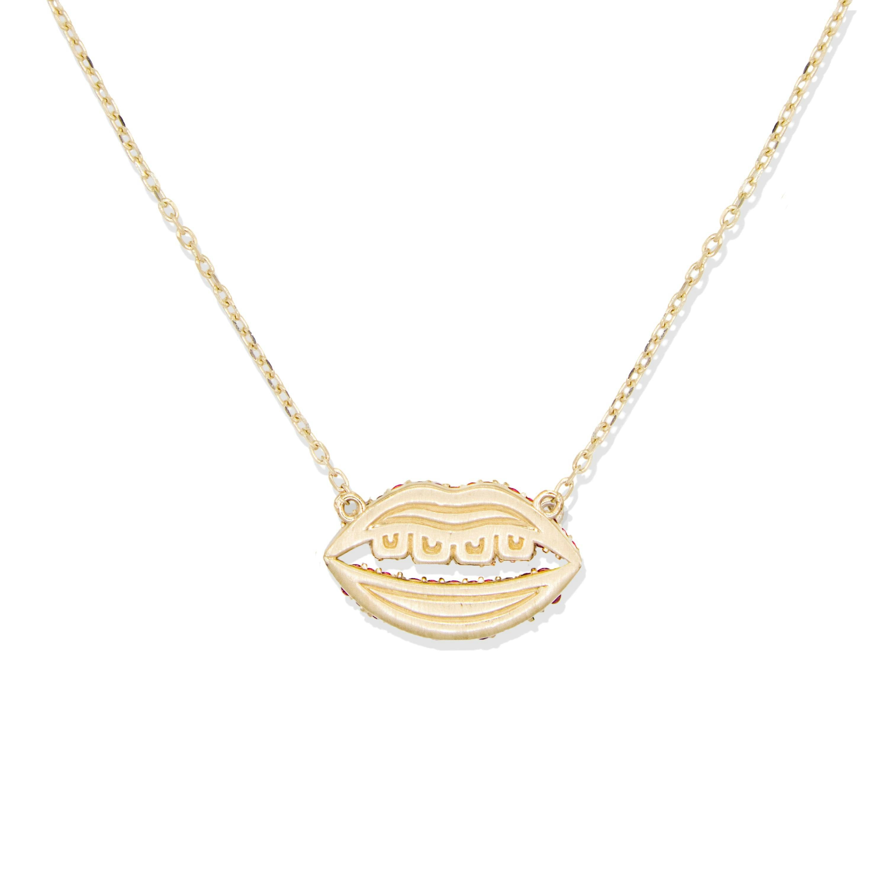 Juju Lips Charm Necklace