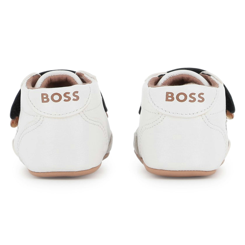 White Branded Baby Sneakers