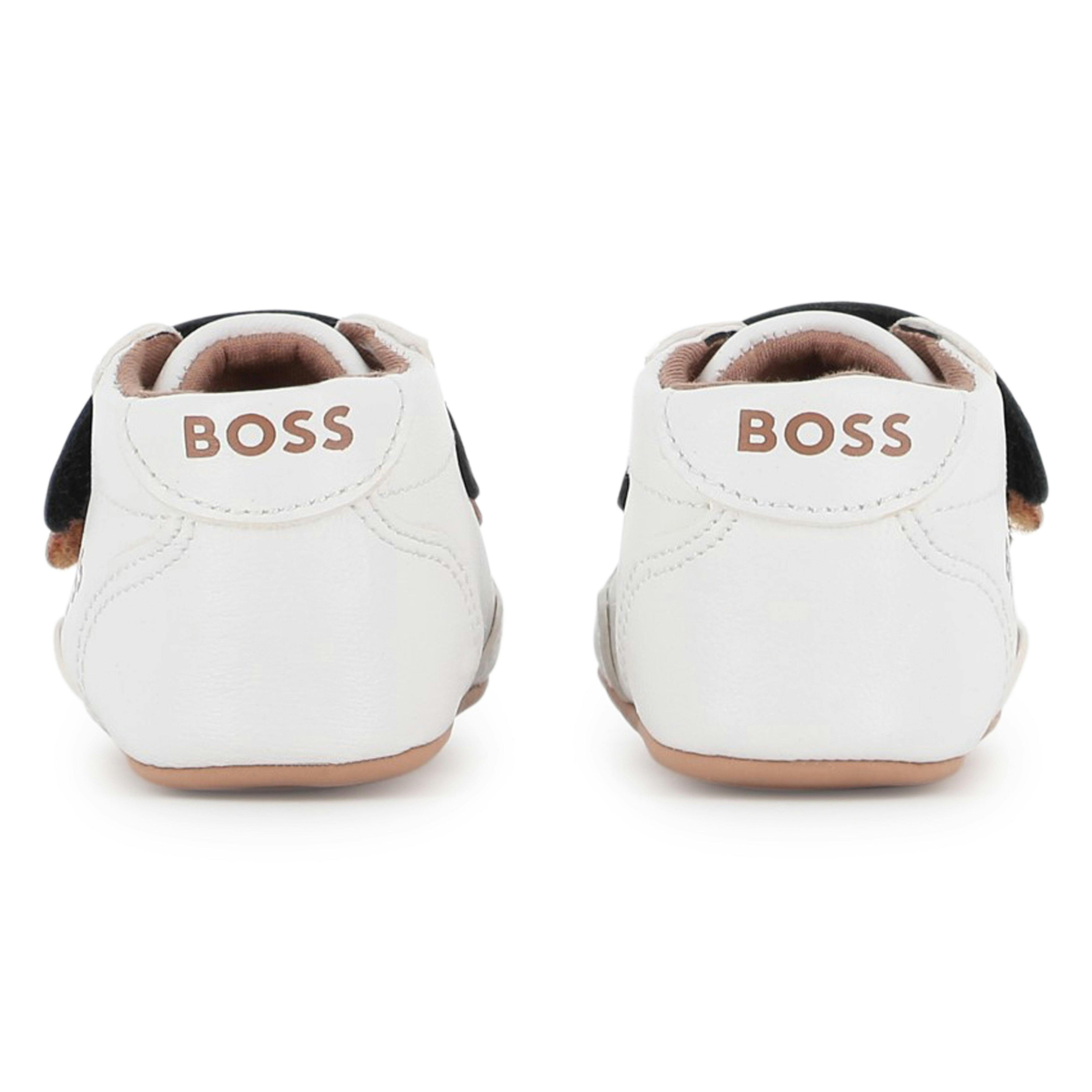 White Branded Baby Sneakers