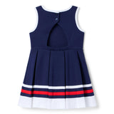 Bow Ponte Dress, navy blue
