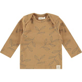Long Sleeve Leaf Graphic Print Shirt