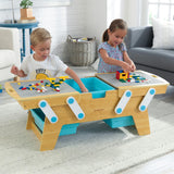 Building Bricks Play N Store Wooden Table