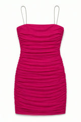 Liv Raspberry Mesh Reversible Cut Out Dress