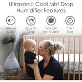 Ultrasonic Cool Mist Drop Shape Humidifier