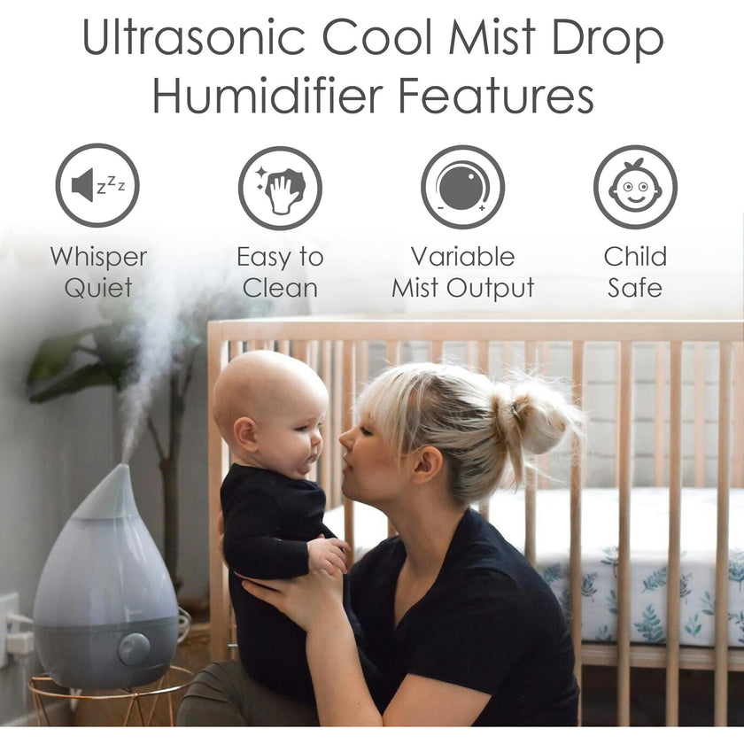 Ultrasonic Cool Mist Drop Shape Humidifier