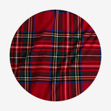 Red Tartan Plaid Ruffled Bodysuit Dress