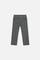 Stretch Jacquard Pants Grey Herringbone