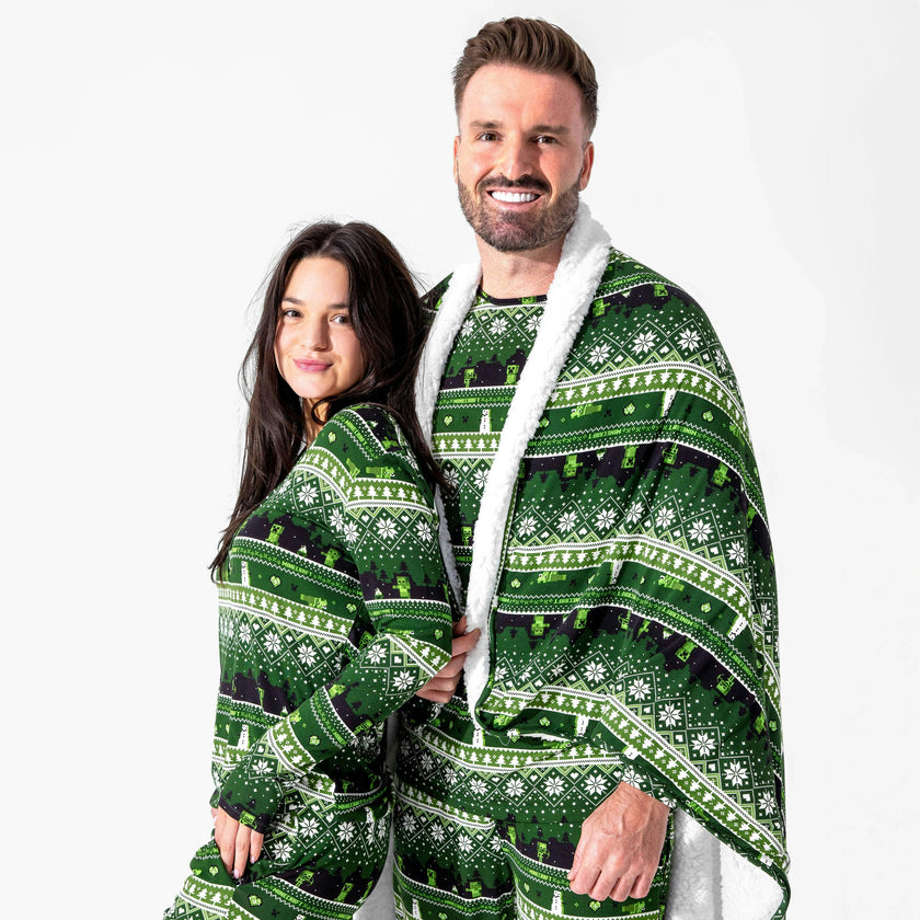 Minecraft: Creeper Holiday Bamboo Men's Pajama Set