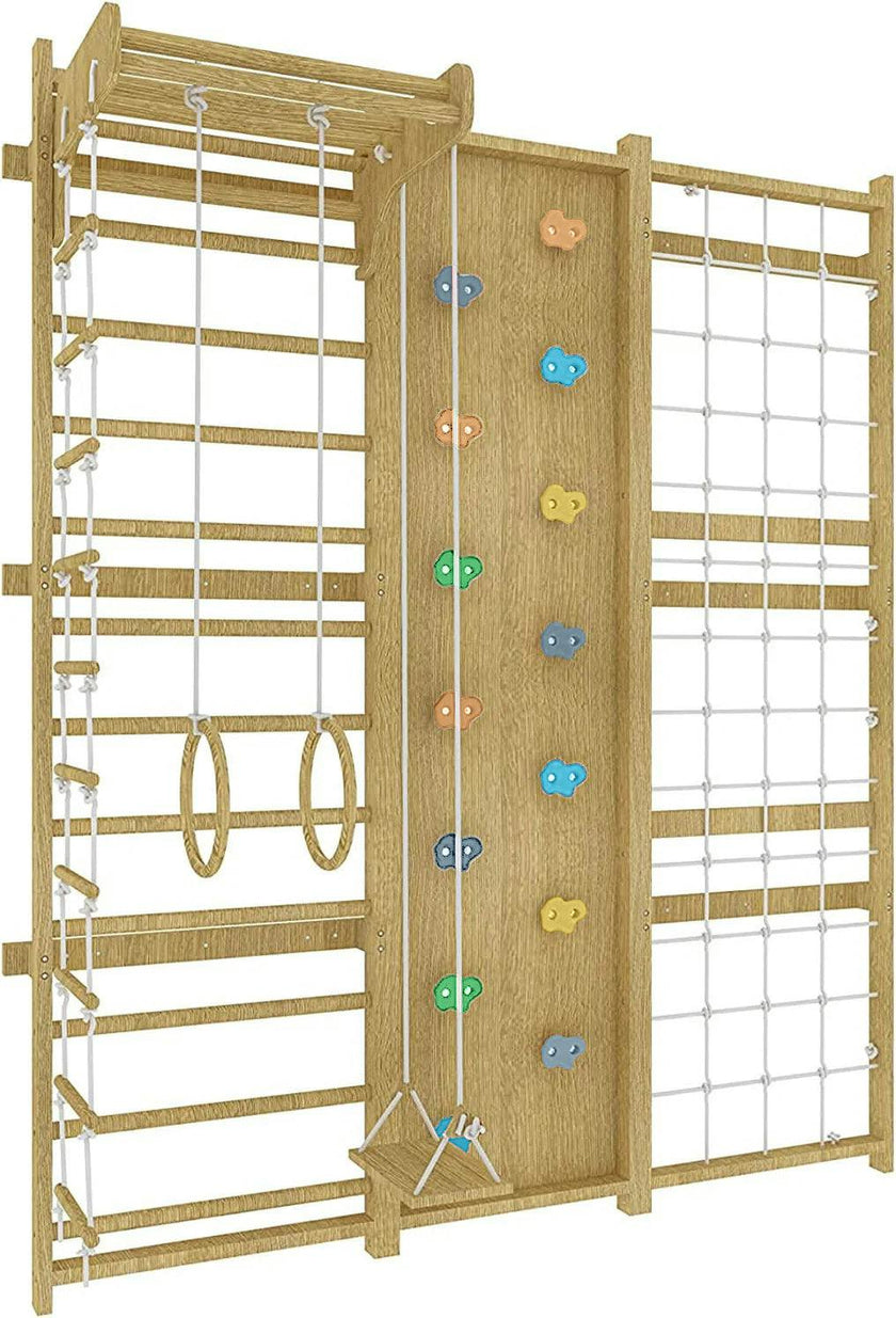 Walnut | Swedish Ladder Jungle Gym - Wall Mounted