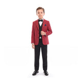 Red Rings Peak Lapel Blazer