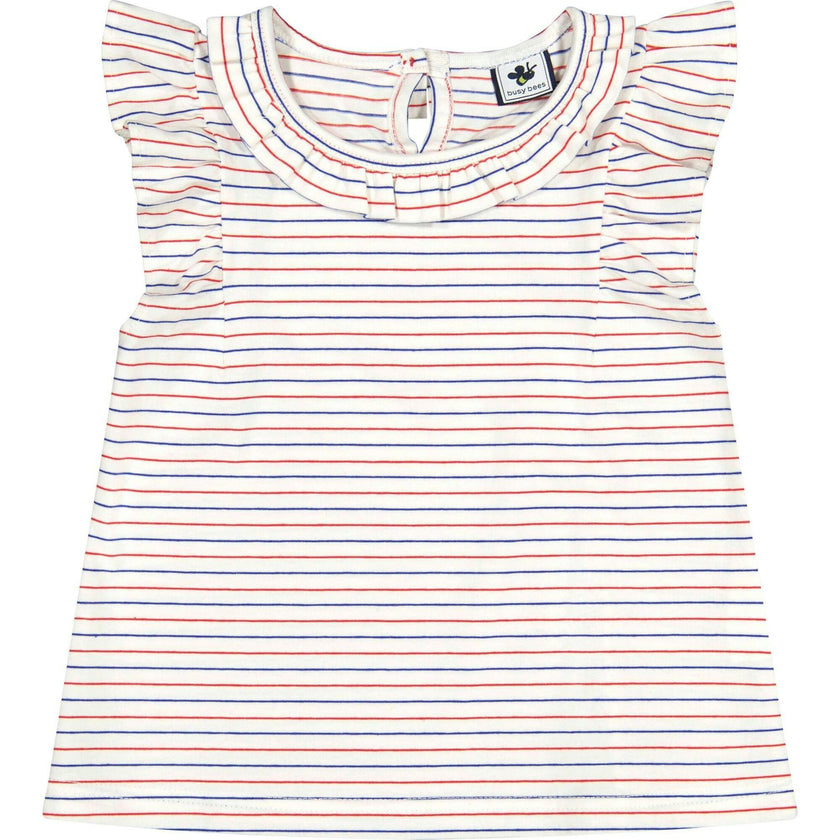 Colette Flutter Sleeve Top, Blue