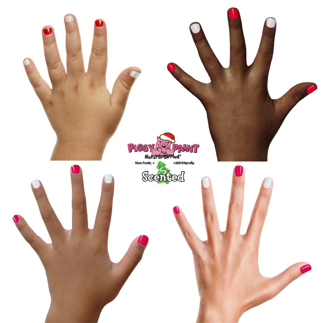 Scented Candy Cane Craze Gift Set - Kids Non-toxic Nail Polish