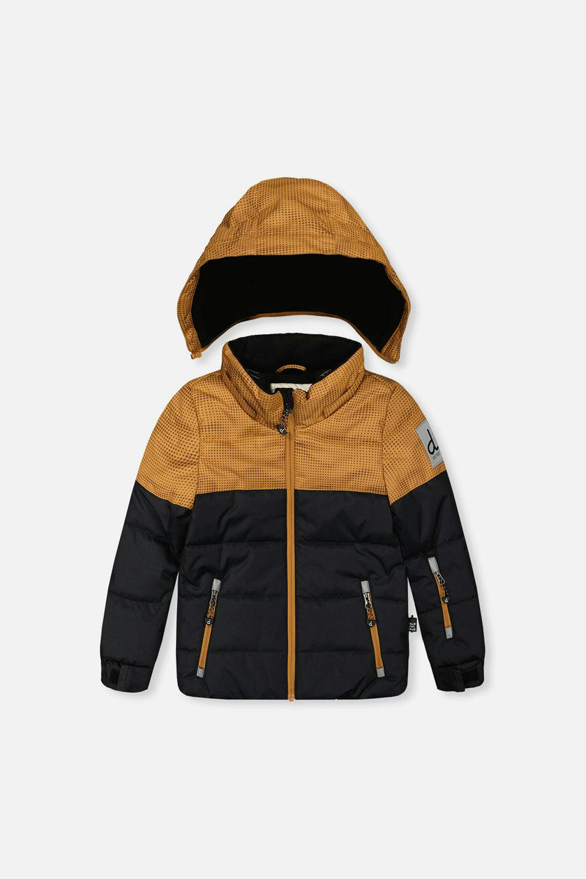 Two Piece Play Snowsuit Brown And Black With Brown Pants