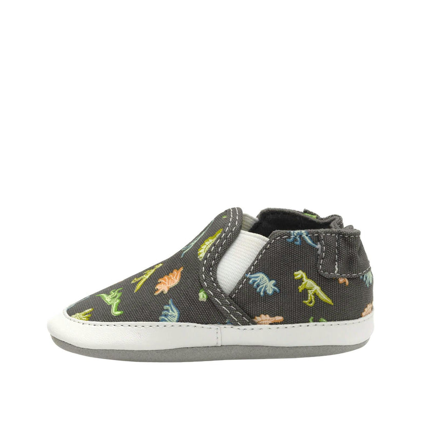Glowing Dinos Charcoal Soft Sole