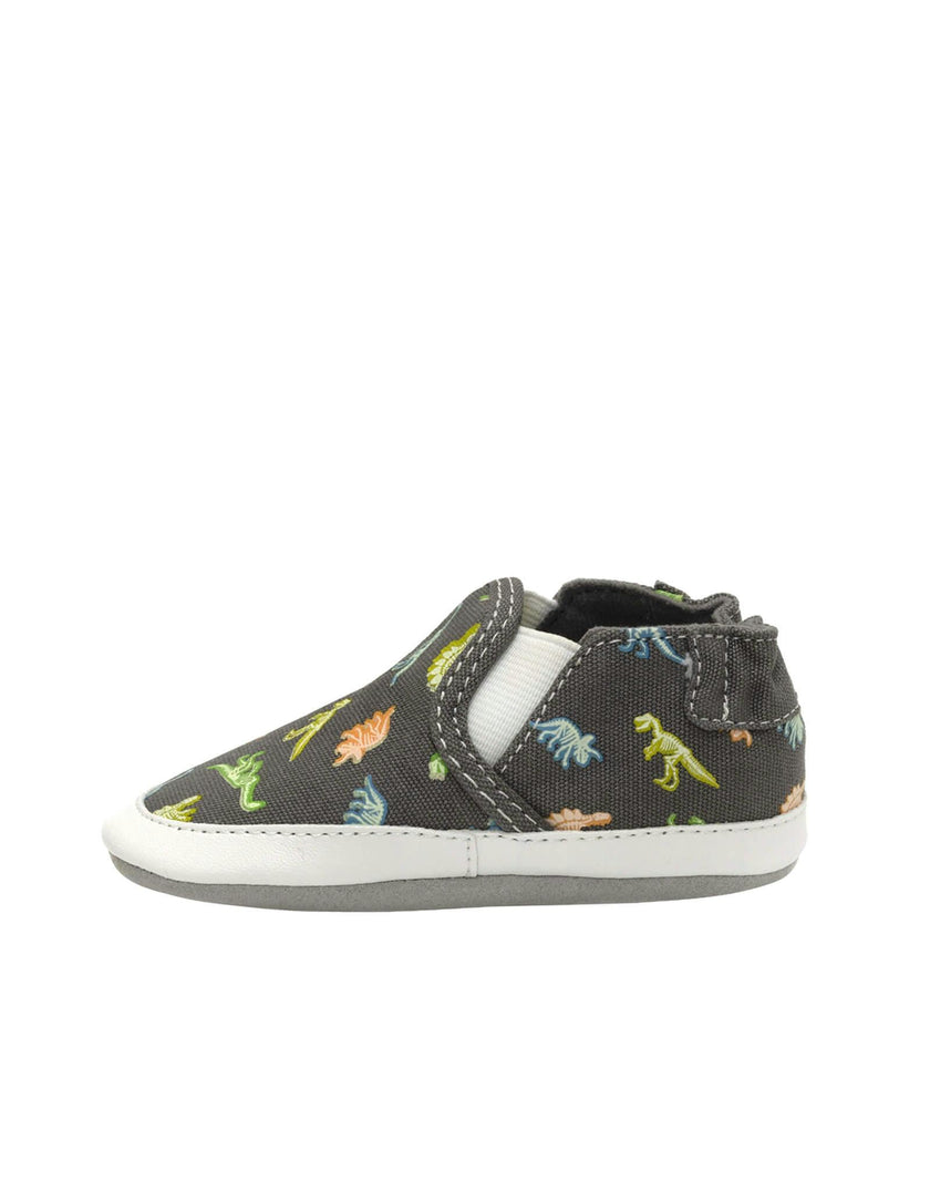 Glowing Dinos Charcoal Soft Sole