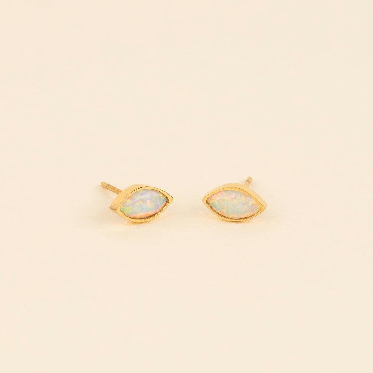 October Birthstone Stud Earrings