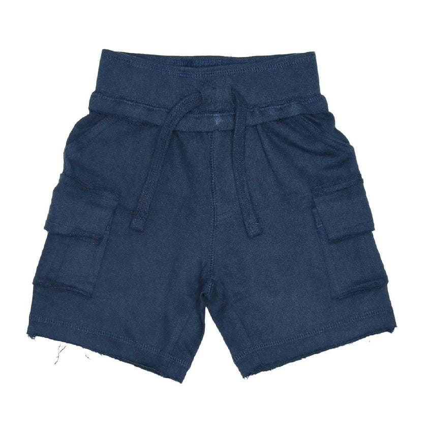 Kids Solid Cargo Shorts - Navy