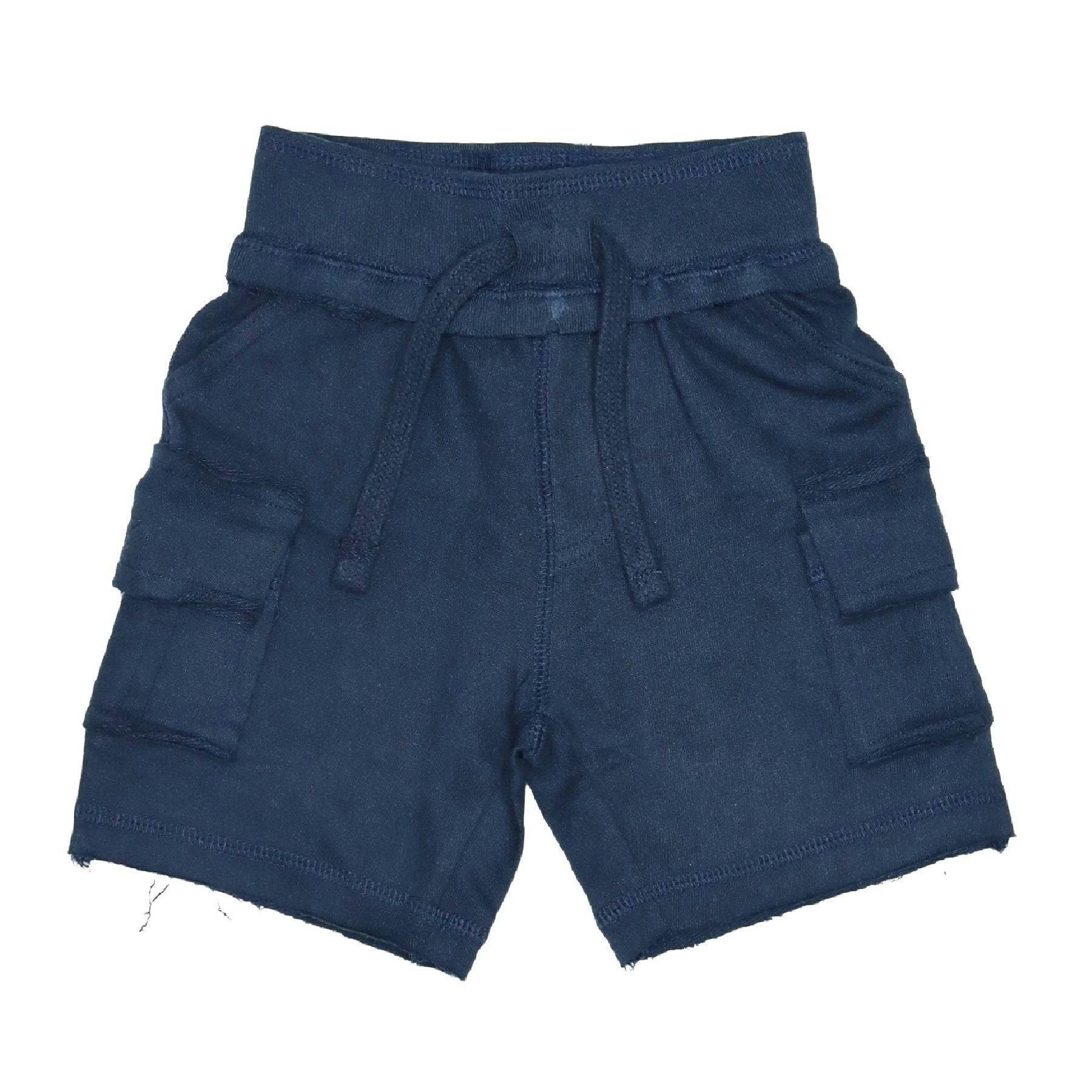 Kids Solid Cargo Shorts - Navy