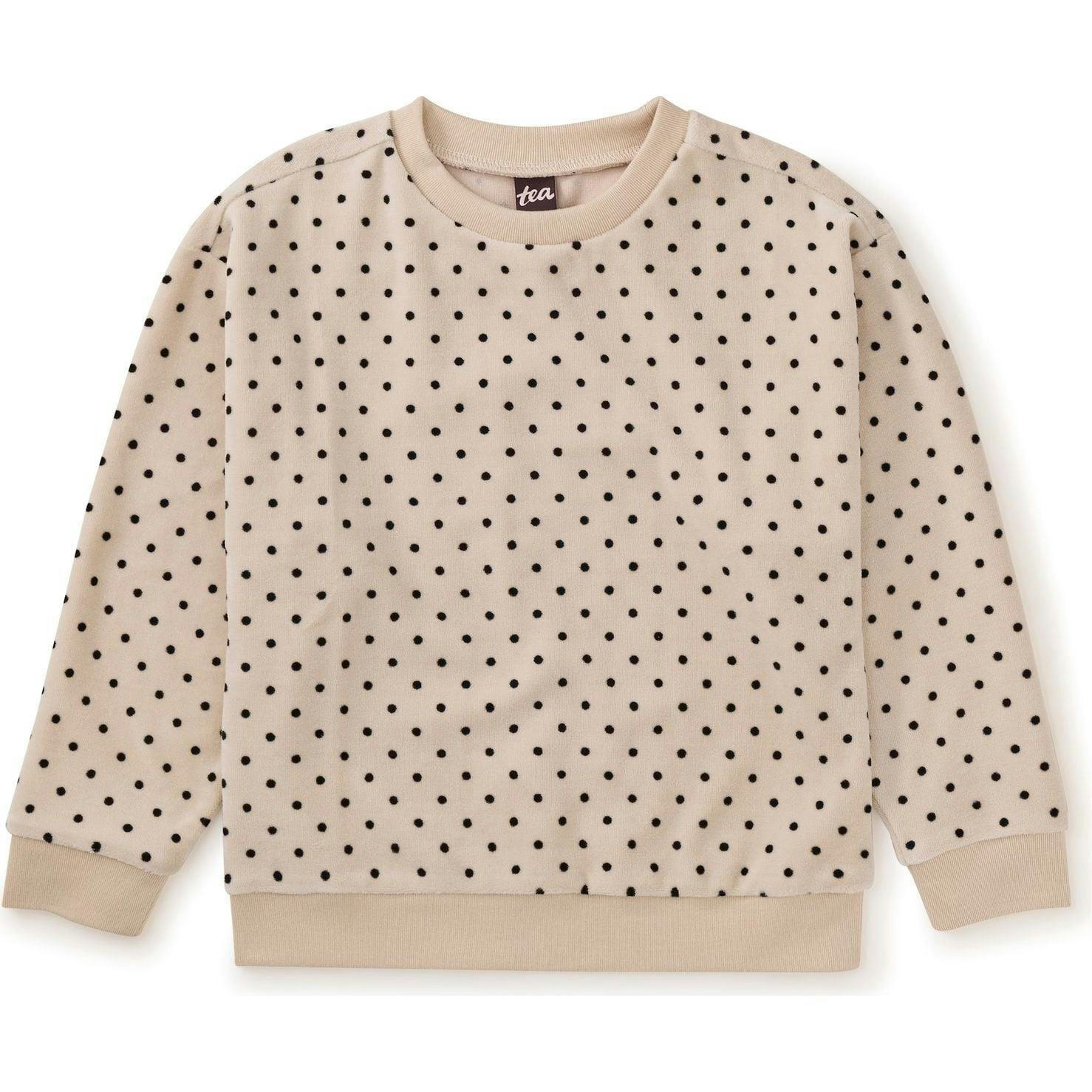 Relaxed Velour Pullover, Brown