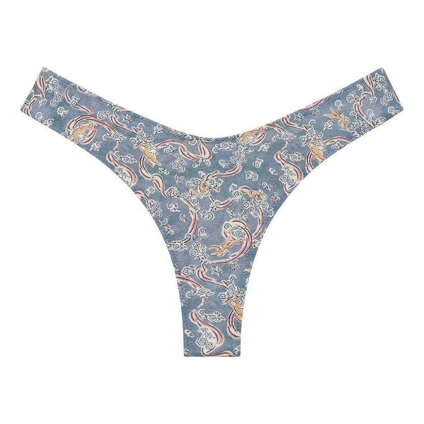 Women's Lulu Floral Print Zig-Zag Stitch Bikini Bottom