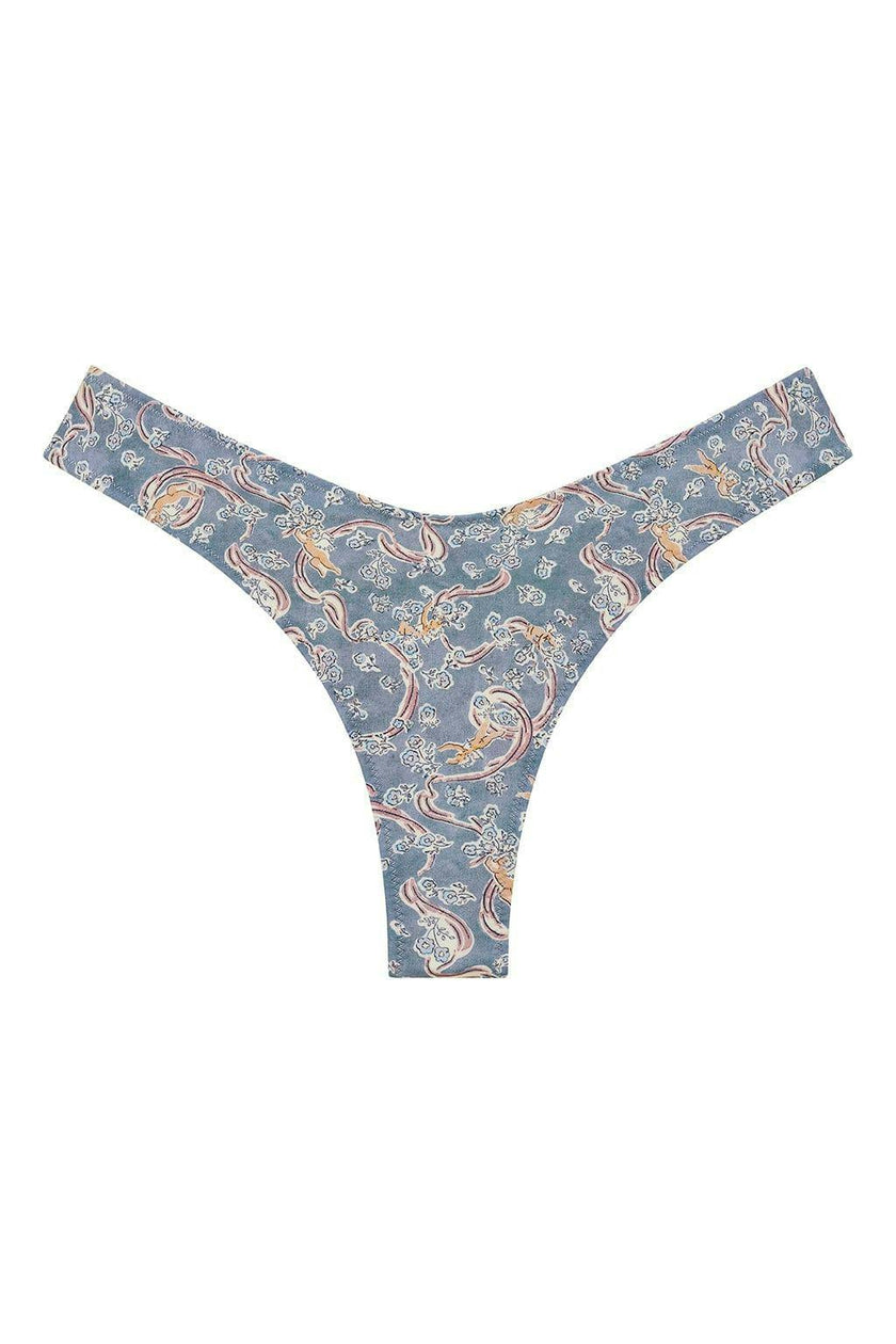 Women's Lulu Floral Print Zig-Zag Stitch Bikini Bottom