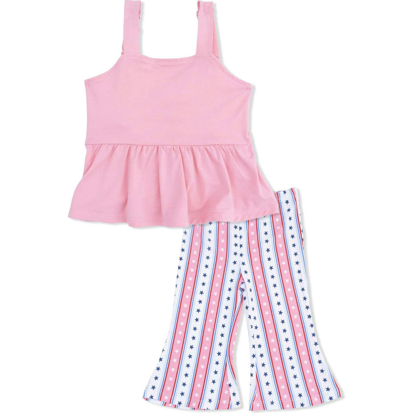 Stars and Stripes - Peplum Tank with Baby Bells