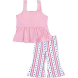 Stars and Stripes - Peplum Tank with Baby Bells
