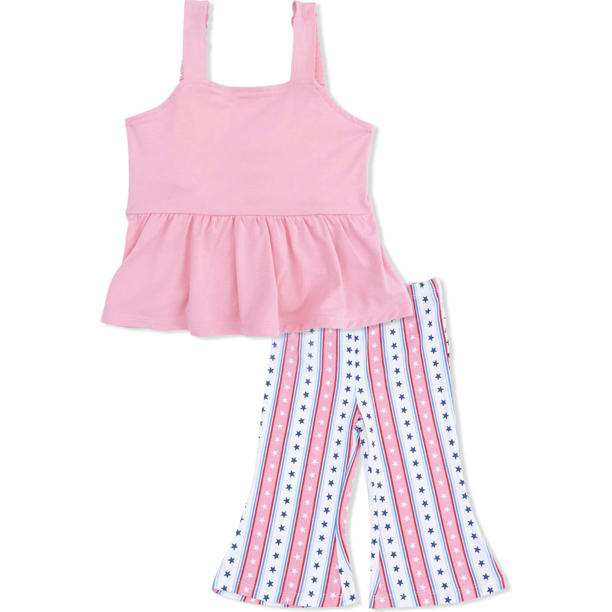 Stars and Stripes - Peplum Tank with Baby Bells