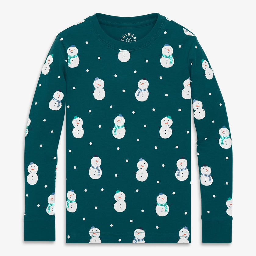 Kids organic PJ top in frosty friends