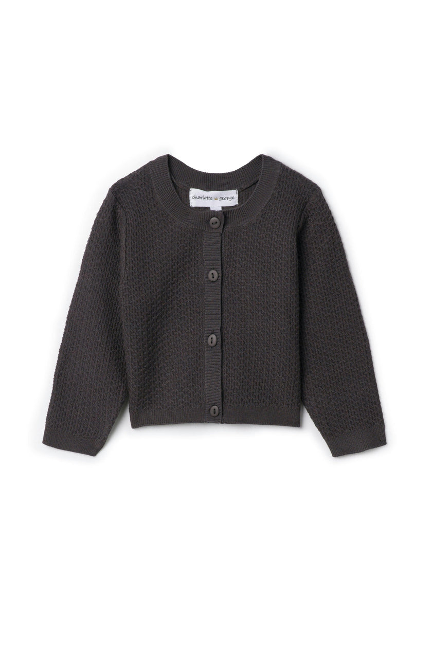 Knit Textured Button Front Cardigan