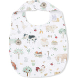 Cute Farm Animals Uni - 2 Way Zipper Footie, Swaddle  & Bandana Bib Set